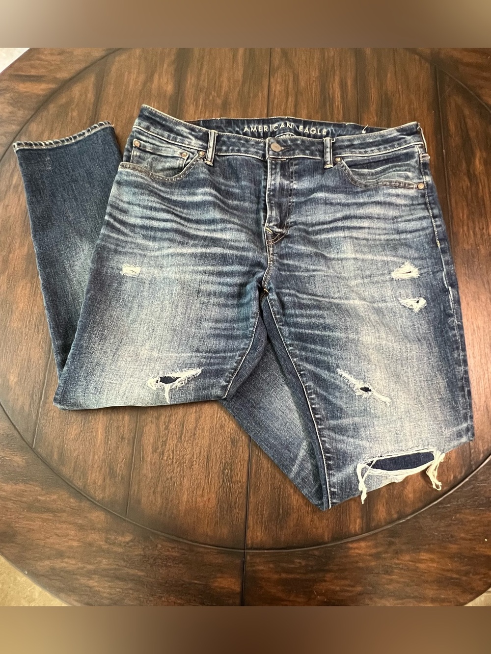 American Eagle Outfitters Athletic Skinny AirFlex+ Stretch Blue Jeans Size 38x30